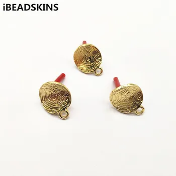 

New arrival! 19X15mm gold color 100pcs round-shape Stud earring for earrings accessories/Earring parts/hand Made Jewelry DIY