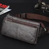 Men Natural Genuine Leather Sling Chest Cross body Bag Travel Belt Purse Pouch Soft Single Shoulder Messenger Waist Pack Bags ► Photo 1/6