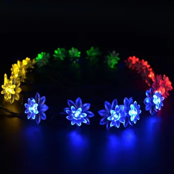 

Solar Power String Lights Lotus 20LED For Outdoor Home Garden Party Decoration