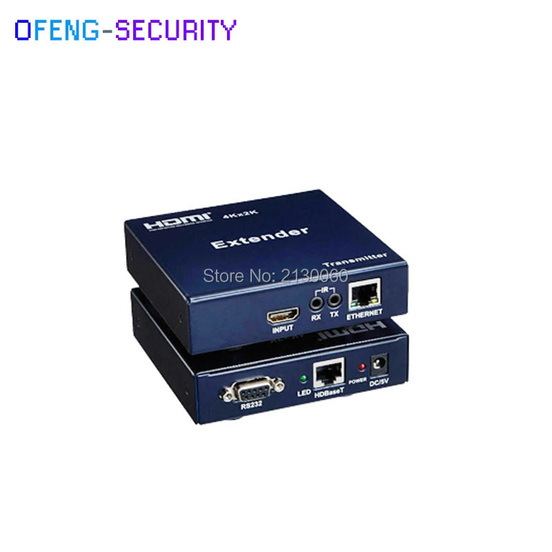 HDMI удлинитель 100 м HDBaseT cat5E/cat6, поддержка HD BaseT, RS232 и Lan передача, RS232 порт, 4 K x 2 K разрешение