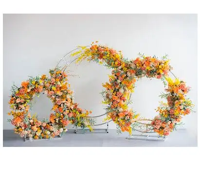 Свадебные аксессуары моделирование дорожный цветок основной стол цветок свадебный цветок из шелка этап подиум украшение стола - Цвет: a set