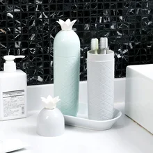 XUNZHE фруктовый ананас круглый ящик для хранения зубных щеток Студенческая дорожная коробка для хранения зубной пасты аксессуары для ванной комнаты