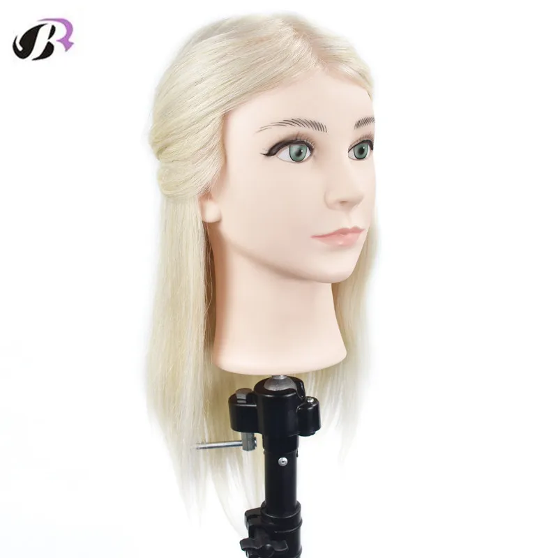 New Arrival Blonde 16inch Training Head With 100% Natural Human Hair Hairstyles Dummy Mannequin Head Hairdressing Manikin Dolls New Arrival Blonde 16inch Training Head With 100% Natural Human Hair Hairstyles Dummy Mannequin Head Hairdressing Manikin Dolls