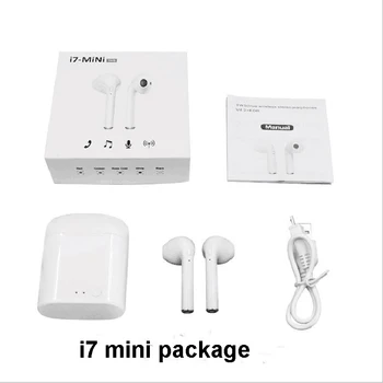 

New Sport Wireless mini i7s earbuds TWS mini earphone headphone in ear for iphone With Charging Case