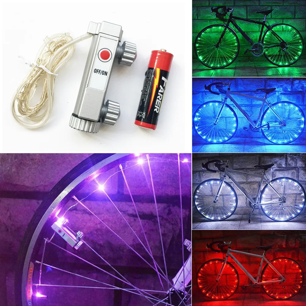 Велосипедный светильник usb Перезаряжаемый хвост светильник светодиодный в 20 светодиодный велосипед Велоспорт огни на колеса светодиодный колесных дисков светильник гирлянды светодиодные полосы лампы