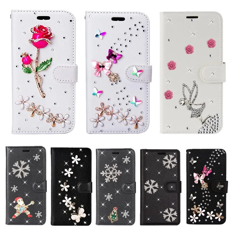 XZS DIY кожаный Рождественский чехол для Sony Xperia XZ3 XZ Z5 Z3 Z1 XZ1 XZ2 Compact Premium Diamond Flip Wallet Holder