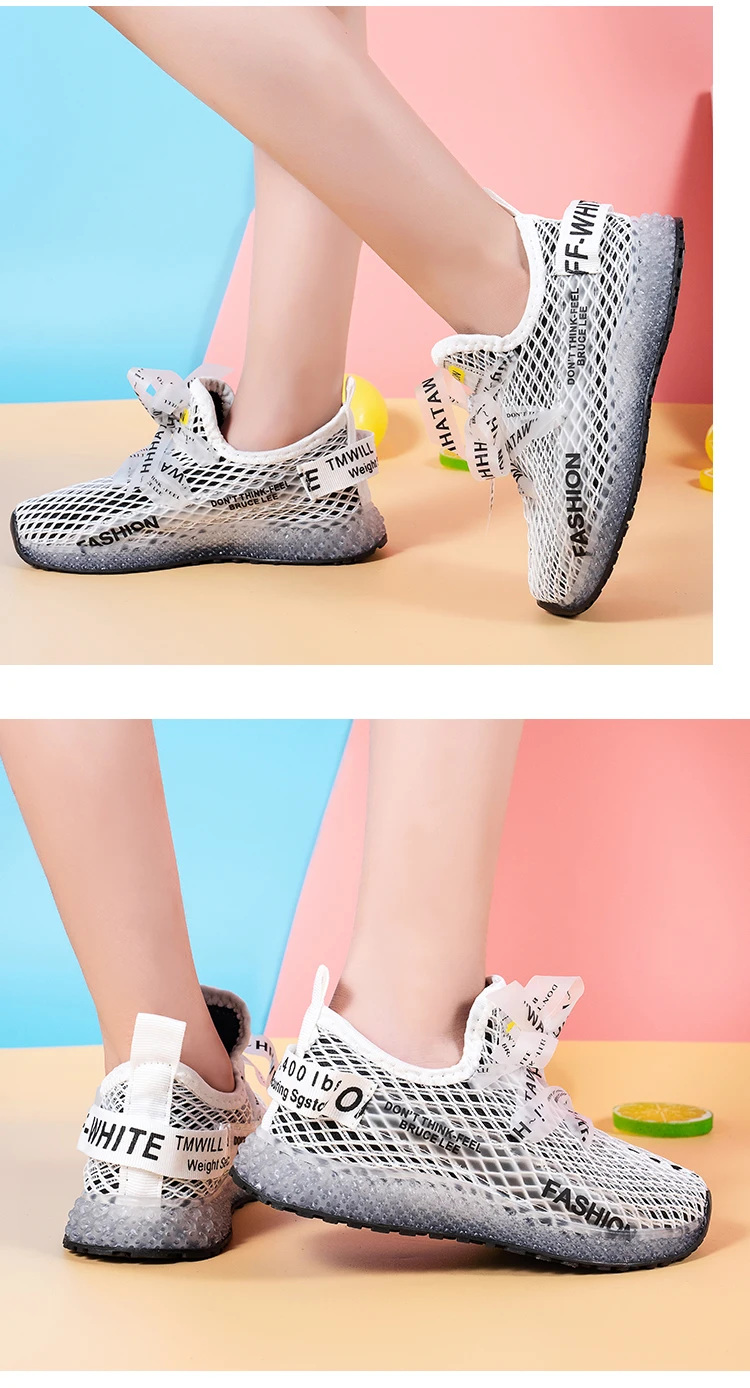 Сетчатая спортивная обувь для детей для девочек; Новинка 2019 года; летняя дышащая сетчатая обувь для мальчиков
