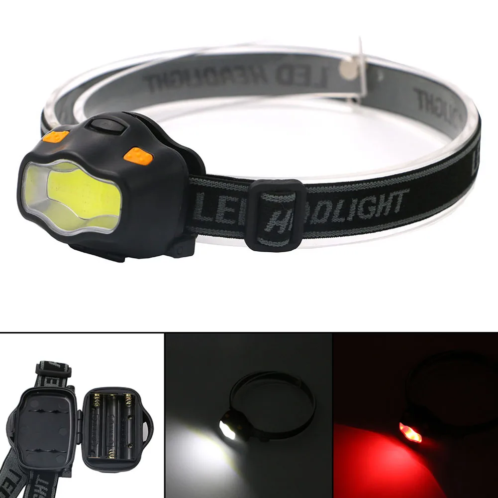 

3W 3 Modes Headlamp Adjustable Flashlight Lamp Outdoor Torch Battery Powered Fishing Light Camping Waterproof COB LED