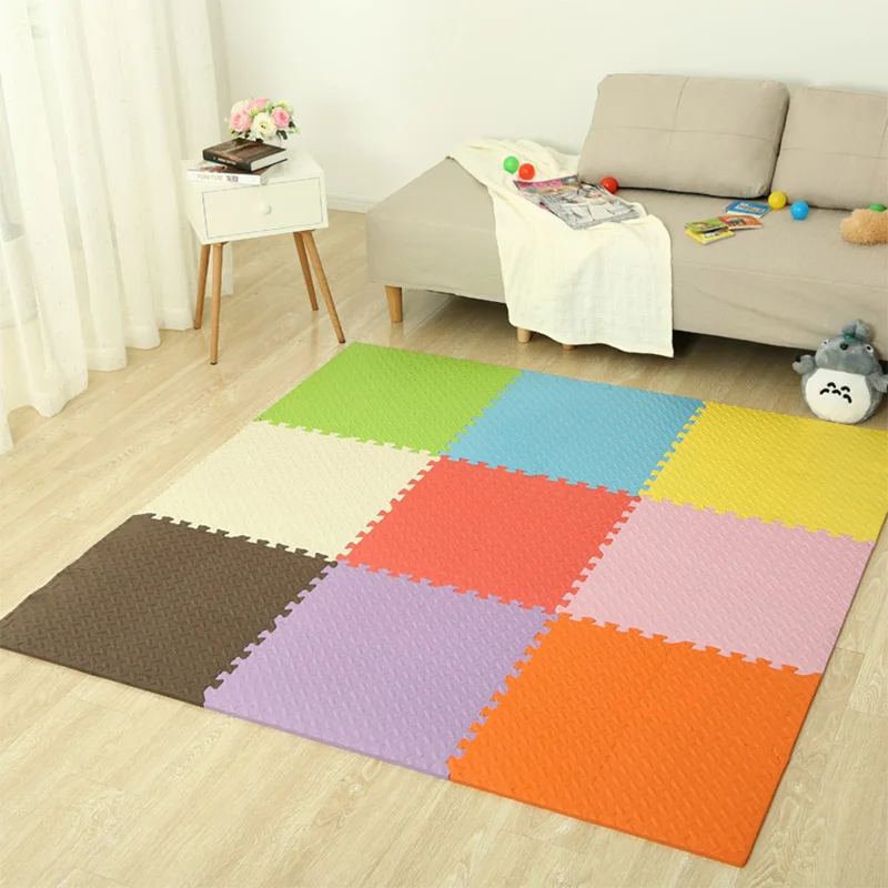 8pcs/set 30*30*1cm Bedroom Eva Puzzle Mats Square Carpets For Living