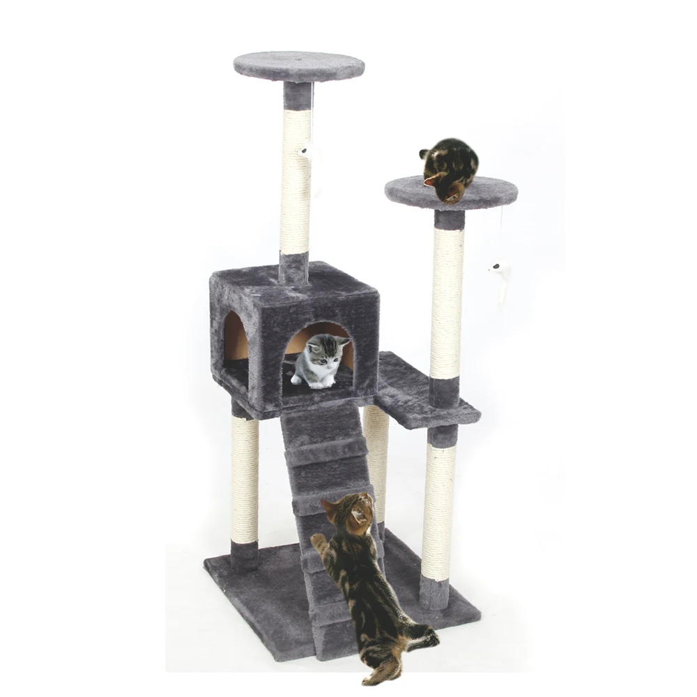 

RU Local deivery Cat Toy Scratching Wood Climbing Tree Cat Jumping Toy with Ladder Climbing Frame Cat Furniture Scratching Post