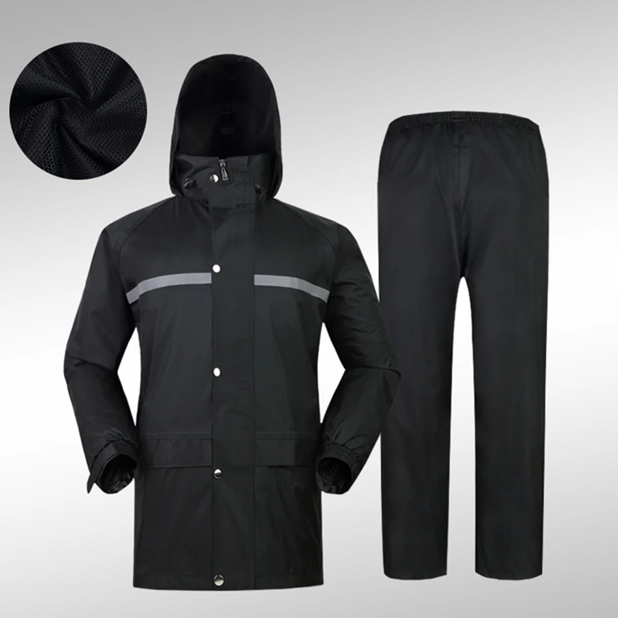 

Long Raincoat Men Hiking Waterproof Jacket Poncho Woman's Jackets Rain Suit Chuva Coat Man Motorcycle Raincoats Hooded 50CW246