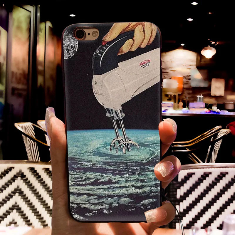 MaiYaCa Trippy Art эстетический Космос астронавт Чехлы для iPhone 7 черные чехлы для iPhone 8 7 6S Plus X 5s SE XR XS MAX Fundas Capa