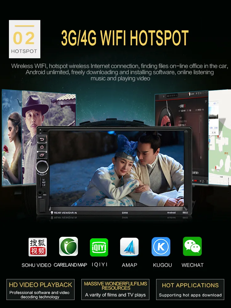 Excellent Car Radio High Definition 7 Inch Touch Screen Car Bluetooth MP5 Player Car Double Spindle MP4 Navigation Integrated Machine 4