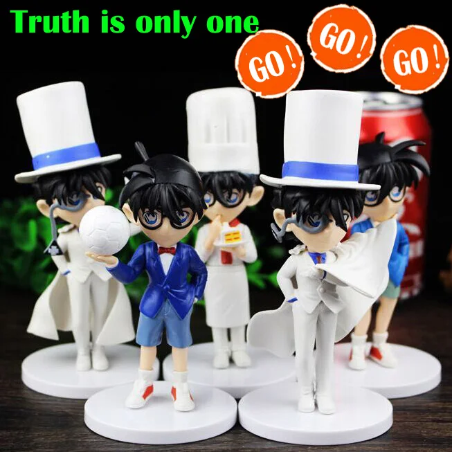 japanese anime figures detective conan figure model kaito kid 5pcs set 13cm pvc conan japanese anime figures detective conan figure model kaito kid 5pcs set 13cm pvc conan