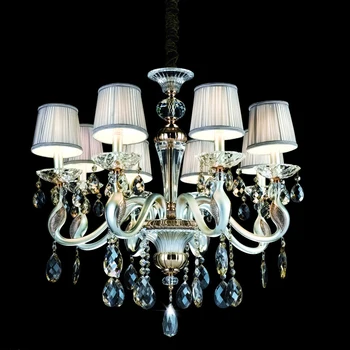 

Art Deco Lampshades for Crystal Lamp Fabrics Lampcover Manufacturers Chandelier Light Shade Lamp Cover for E14 Candle Lamp