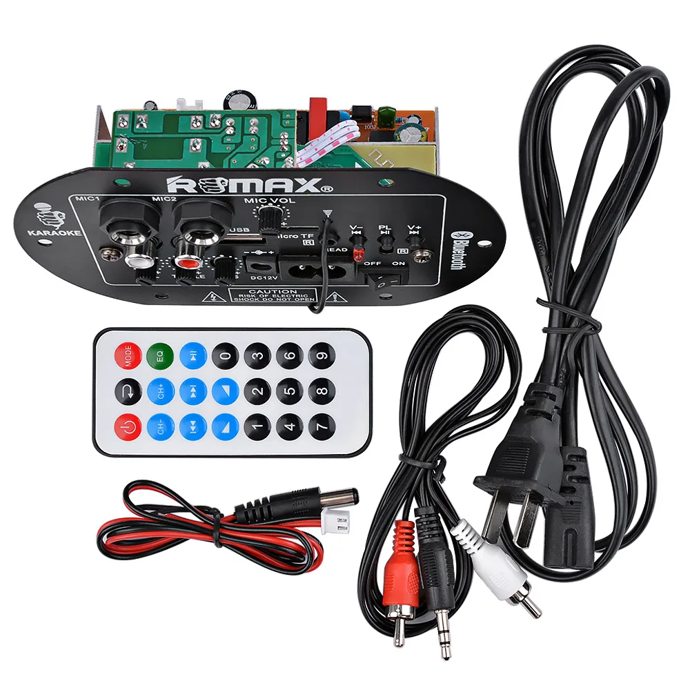 AOSHIKE Subwoofer tablero amplificador 12 V 12 V 220 V 30 W Doble micrófono Bluetooth amplificador de Audio de coche sonido de cine en casa sistema de AOSHIKE Subwoofer tablero amplificador 12 V 12 V 220 V 30 W Doble micrófono Bluetooth amplificador de Audio de coche sonido de cine en casa sistema de