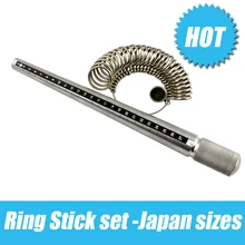 Кольцо палку и кольцо Сайзер набор, измерить размер пальца и кольцо Калибр Металл пальцев Сайзер инструмент измерения 1-28 Японии размер Голдсмит