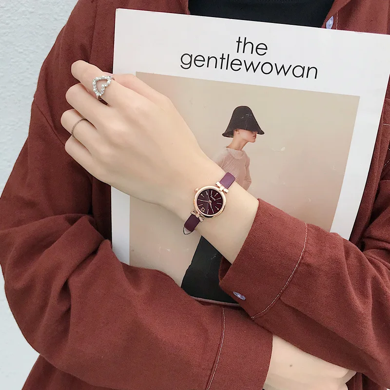Elegant Ladies Dress Wristwatches Small Women Fashion Watches Luxury Casual Bow-Knot Case Female Quartz Leather Clock