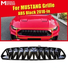 For MUSTANG Front Grille grill ABS Gloss Black Fits For Ford MUSTANG Front Bumper Kidney Racing Grills 1:1 Replacement 2018-in For MUSTANG Front Grille grill ABS Gloss Black Fits For Ford MUSTANG Front Bumper Kidney Racing Grills 1:1 Replacement 2018-in
