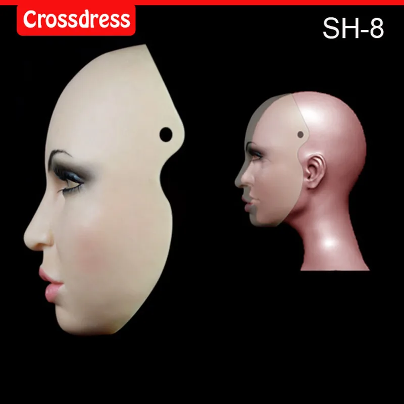 SH 8 Beautiful female silicone mask Face mask Christmas special Halloween activities the eye can see