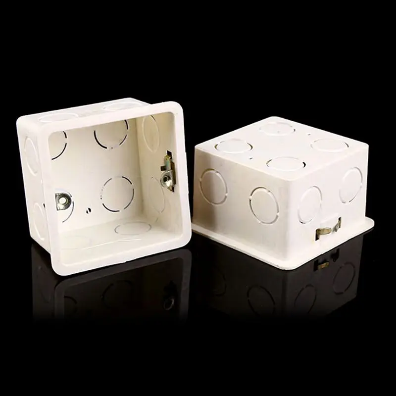 

NEW Products 86X86 PVC Junction Box Wall Mount Cassette For Switch Socket Base Switch Bottom Box Electrical Box Accessories