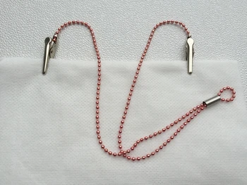 

5Pcs/Set High Quality Pink Color Dental Bib Clips Flexible Ball Chain Napkin Holder 54cm New