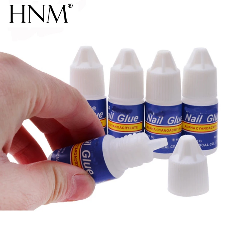 HNM 2PCS 3g Nail Gel Glue Acrylic Nail Glue Nail Art DIY Tips False