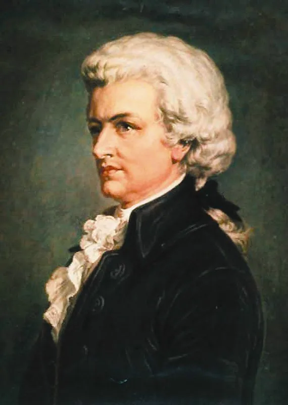 Топ ручная работа # картина маслом Musician Wolfgang Amadeus Mozart portrait Бесплатная доставка|oil