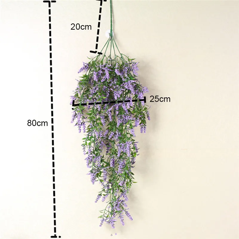 Real Touch Artificial Wall Hanging Plant Artificial Pine lavender Home Decor Balcony Decorattion Flower Basket Accessories Real Touch Artificial Wall Hanging Plant Artificial Pine lavender Home Decor Balcony Decorattion Flower Basket Accessories