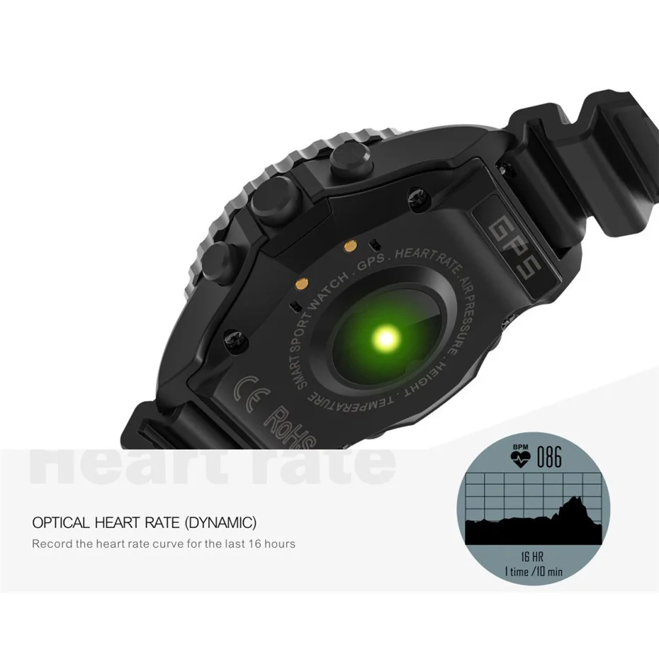 Многофункциональные спортивные Смарт часы Makibes G07 GPS Bluetooth 4 0 IP68 водонепроницаемые