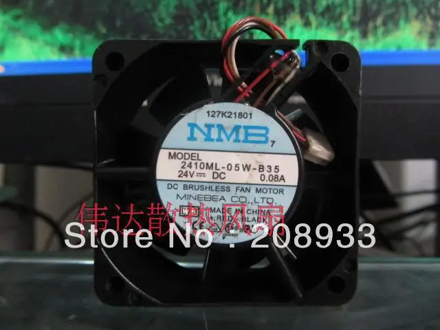 Для вентилятора постоянного тока NMB MAT 2410ML 05W B35 6025 24В 0.08A|dc fan|fan dcdc 24v fan |