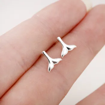 

Oly2u New Arrival Whale Tail Earrings Animal Whale Fluke stud Earrings Beach Jewelry pendientes