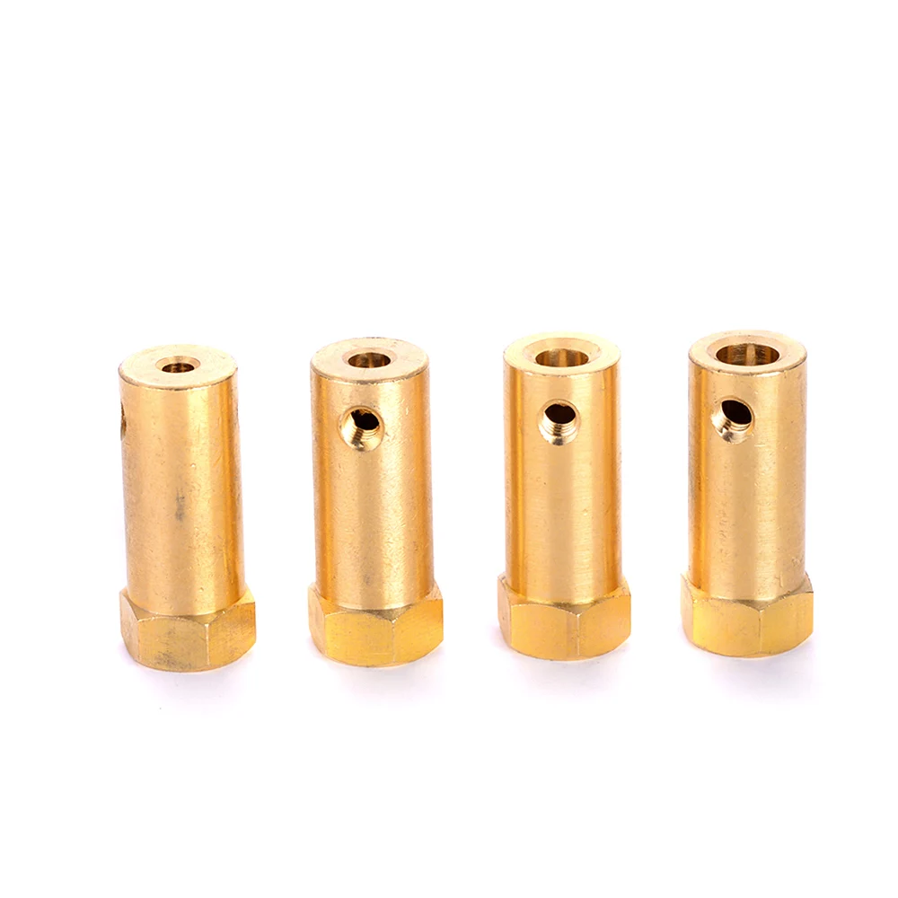 

Top Quality 1pc 3/4/5/6/mm Brass Extended Shaft Hex Coupling Coupler Tool For Robot Car Gear Motor Shaft