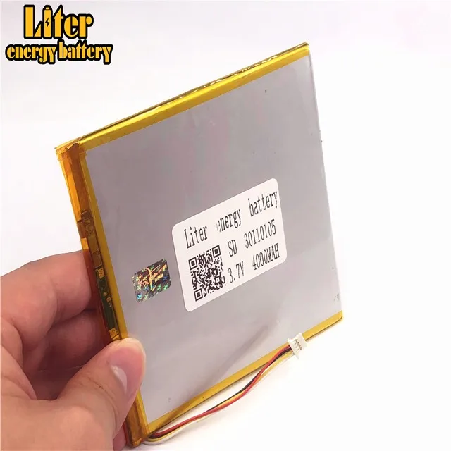 Разъем 1,0-4 P 30110105 цена 3,7 v 4000mah lipo аккумулятор в перезаряжаемых батареях с полной емкостью планшетный ПК