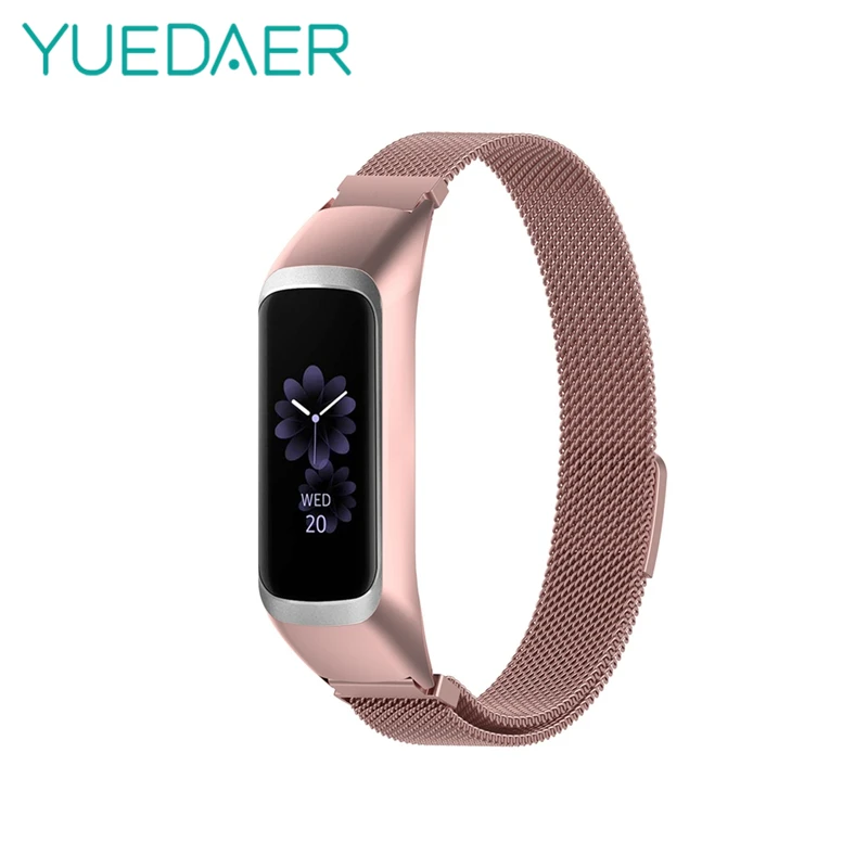 YUEDAER металлическая Миланская петля для samsung Galaxy Fit e SM-R375 ремешок магнитные розовые ремни для Galaxy Fit e Fite аксессуары