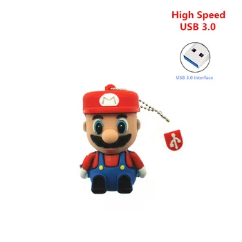 

High Speed USB 3.0 Cartoon run Super Mario 32GB Flash Drive 16gb Pendrive 4GB gifts Usb Flash Drive Silicone Mary 8GB Usb Disk