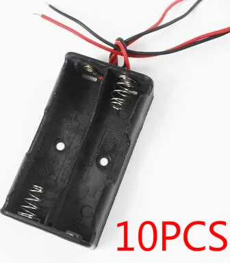 

100% New Top Quality Hot Sale 10pcs AA Power Battery Storage Case Plastic Box Holder With 2 Slots