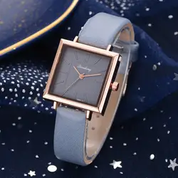 Модные женские наручные кожаные часы Элитные кварцевые часы из нержавеющей стали
