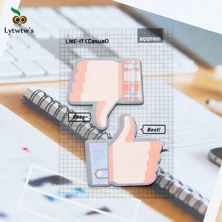 1 шт. Lytwtw корейский Сделай Сам большой палец вверх Липкие заметки Творческий пост блокнот Filofax блокноты для заметок офисные школьные канцелярские принадлежности