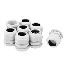 25 шт. Кабельные сальники PG29 Черный Белый Водонепроницаемый Регулируемый нейлон разъемы соединения с прокладками 18-25 мм для электроприборов