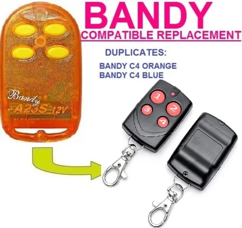 

for Bandy C4 Blue, Bandy C4 Orange Universal remote control transmitter, garage gate fixed code