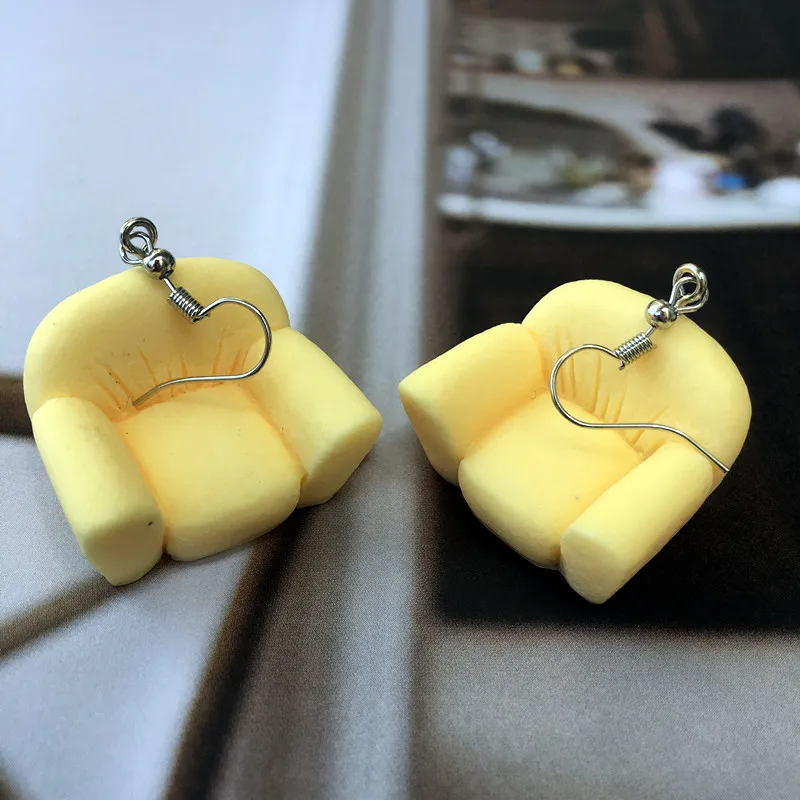 New Arrival Funny Colorful Sofa Drop Earrings for Women Girls Yellow Pink Blue Sofa Unique Dangle Earrings Fashion Brincos 2019 New Arrival Funny Colorful Sofa Drop Earrings for Women Girls Yellow Pink Blue Sofa Unique Dangle Earrings Fashion Brincos 2019