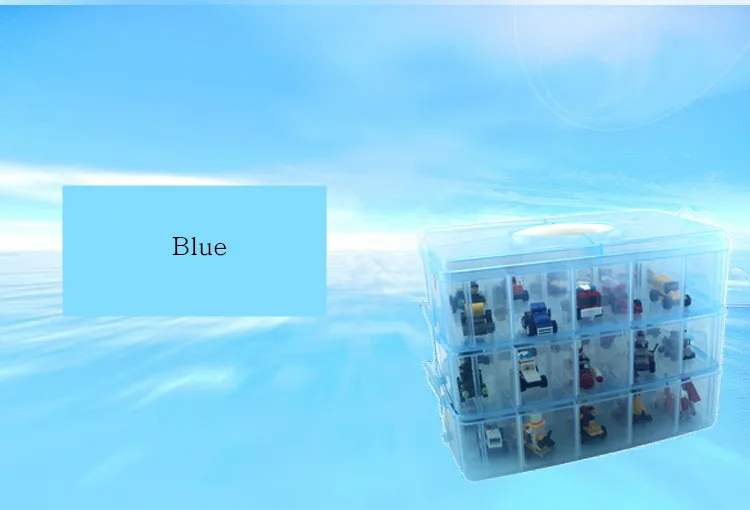 XUNZHE 1 шт. прозрачная пластиковая коробка для хранения 3 слоя Съемная отделочная коробка многофункциональные винты для ювелирных изделий органайзеры для мелочей