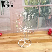 Großhandel Kleine Haken Hängen Rack Lippenstift Halskette Display Rotierenden Ohrringe Schmuck Display Jewel Regal Metall Struktur