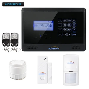HOMSECUR YA09 (испанский/немецкий/французкий/Английский Голос) домашней безопасности беспроводная gsm-система с автонабором взломостойкая охранная сигнализационная Системы YA09 - изображение