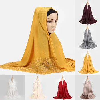 

KLV 2018 Fashion Women winter scarf stole Ladies Cotton Scarf Muslim Soft Wrap Long Shawl peacesky Aut28