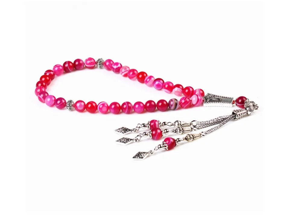 LOSHEREN Onxy 33 Tasbih человека Роза агатовый камень новый браслеты на руку Misbaha интимные аксессуары молитва бусины украшения для Подарки Для Семьи