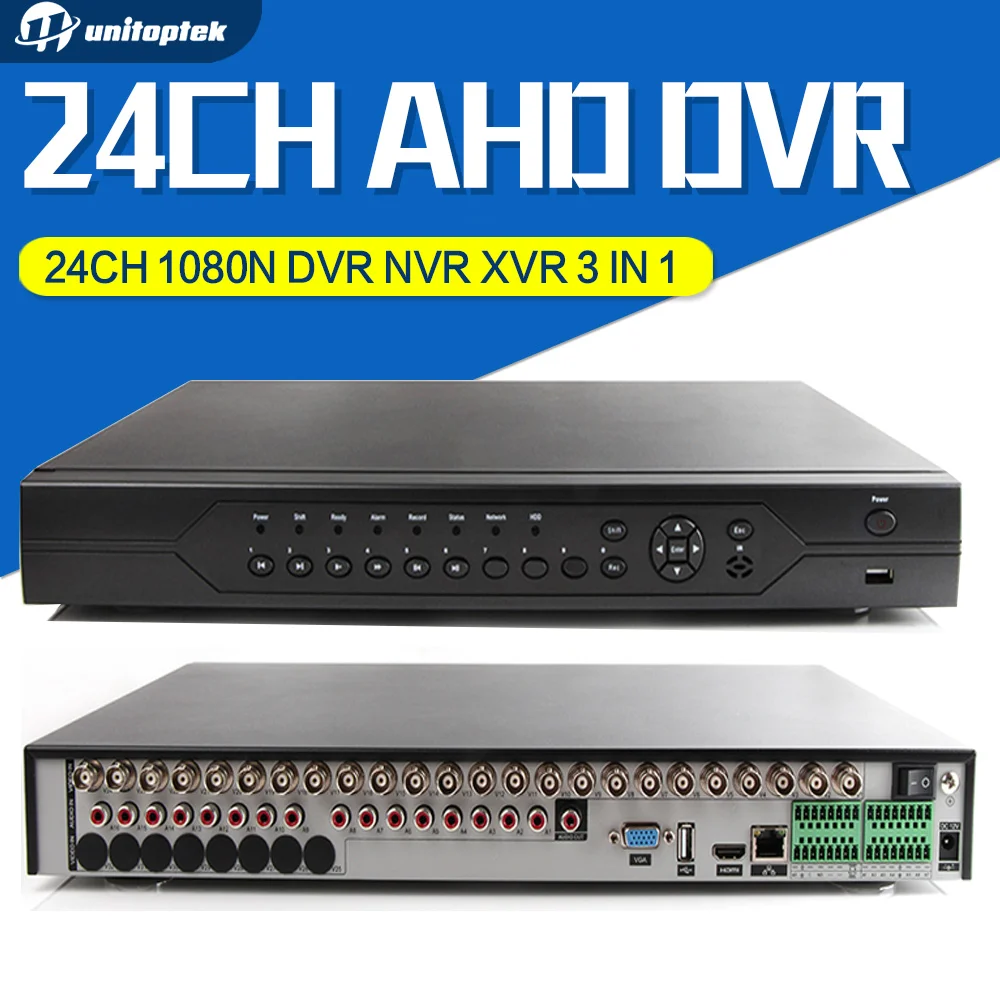 24Ch 1080N AHD DVR Recorder 3 In 1 Hybrid DVR NVR HVR 32Ch 1080P NVR, 8Ch 1080N + 8Ch 960P HVR Support HD AHD Camera Security