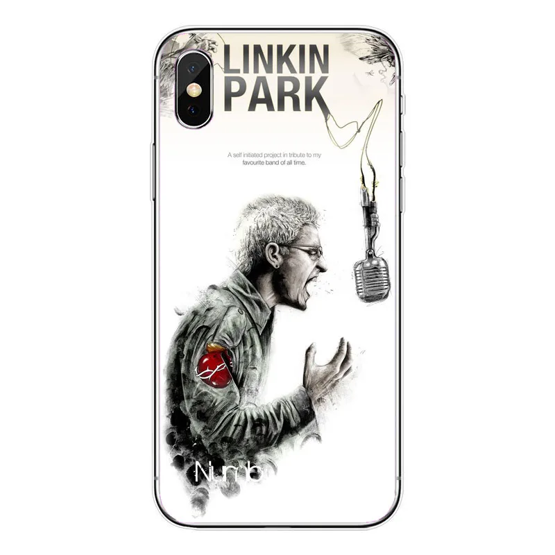 Чехол для iphone 5 4 6 7 8 Plus X Ultra Fino Linkin Park Честера БЕННИНГТОНА Мягкий ТПУ чехол для телефона - Цвет: TPU