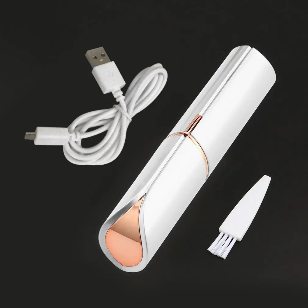 

Portable Size Women USB Rechargable Electric Painless Hair Removal For Body Depilator Lipstick-shape Neck Leg Shaving Tool